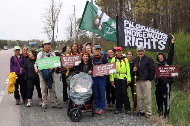 A group of people from various faith groups has walked 600 kilometres in a Pilgrimage for Indigenous Rights 