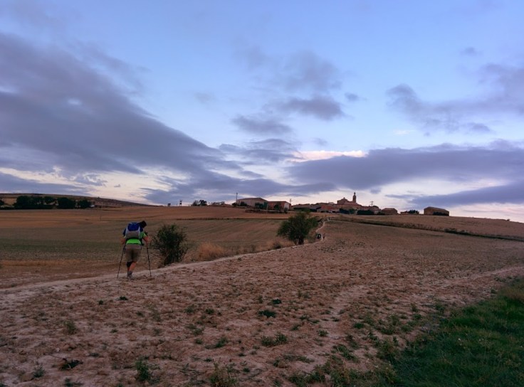 Early morning in farm country near Los Arcos, Spain 