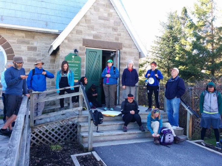 Walkers for Indigenous rights encounter a settler claiming his are more important. Really? 