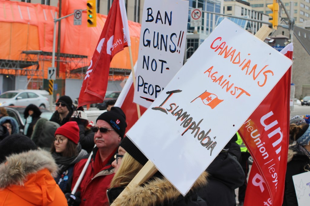 Street demonstration against Islamophobia