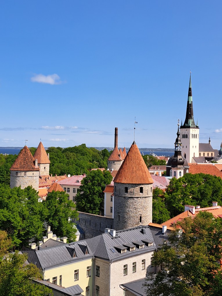 Panoramic view of Tallinn, Estonia where people are wary of their Russian neighbour.