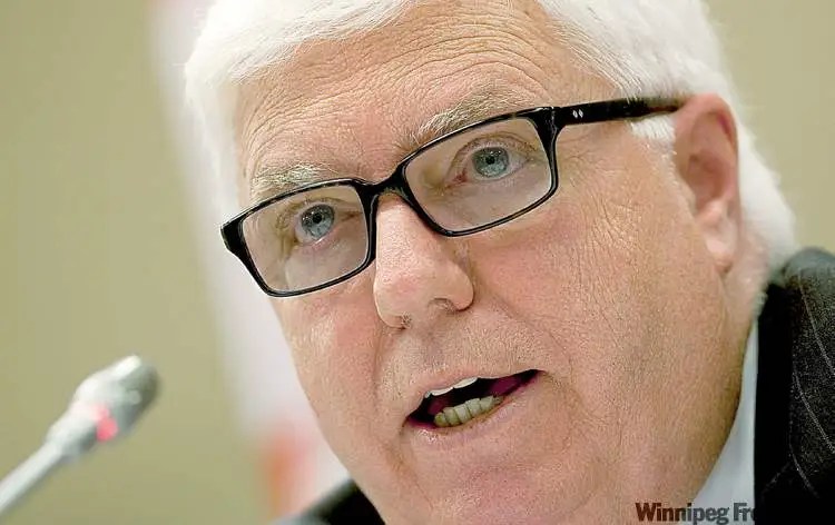 Photo of Judge Jeffrey Oliphant who investigated cash payments from Karlheinz Schreiber to former prime minister Brian Mulroney. Winnipeg Free Press photo.