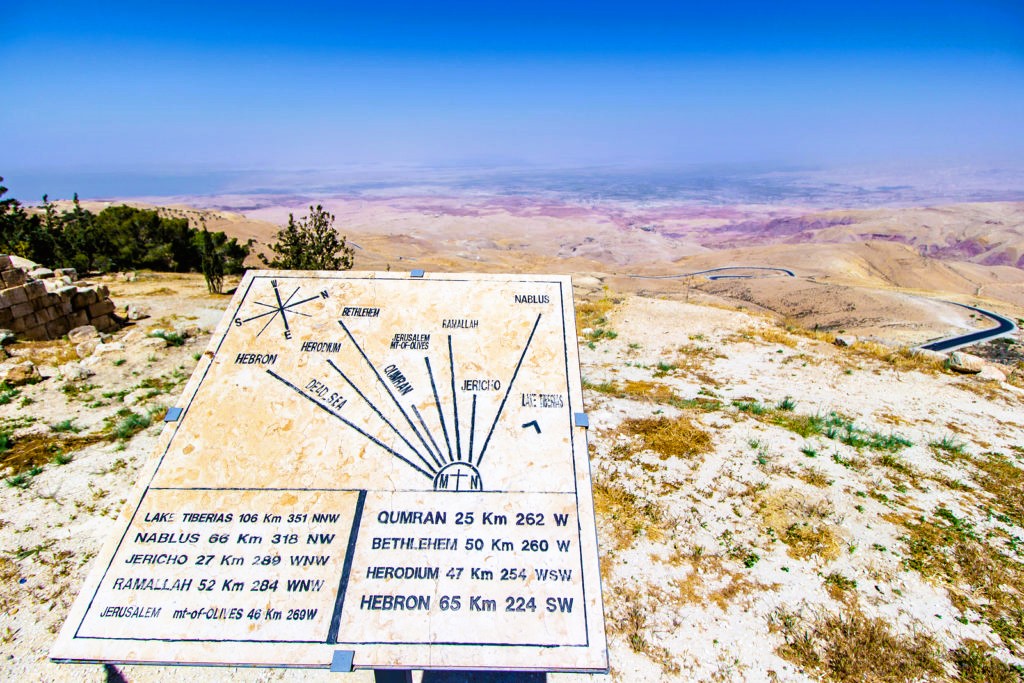 The West Bank seen from Mount Nebo in Jordan 